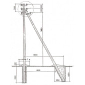Угловая промежуточная опора ЛЭП УПДтБ10-1